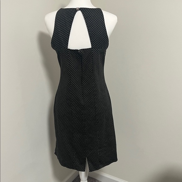 Black Polka Dot Dress with Keyhole Back - Picture 3 of 4